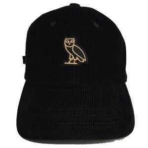 OVO October's Very Own Black Corduroy Adjustable Baseball Hat